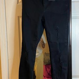 Blackboard distressed ankle jeans